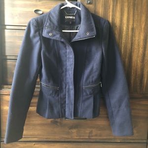 Express Winter Coat Jacket XS Navy Blue